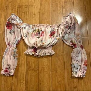 La Perla Floral Off-Shoulder Top